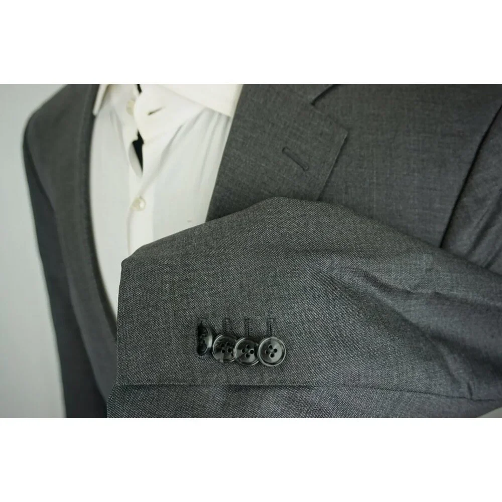 SuitSupply Napoli Cut VBC Solid Gray Perennial Wool Solid Gray Sport Coat Sz 42S